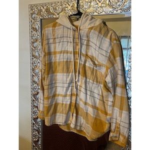 AE Cozy Cabin Oversized Hoodie Flannel. Size M.